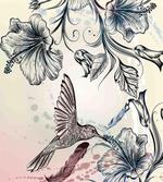 Vintage Birds Flowers