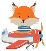 Funny Animal in Little Airplane
