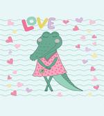 Female Crocodile with Love