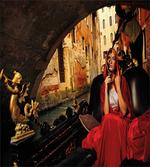 Woman in Red Cloak Mask