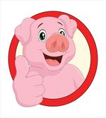 Pig Mascot Thumbs artwork