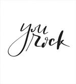 Monochrome Cursive Motto