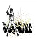Baseball Grunge Batting