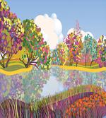 Vibrant Botany River artwork