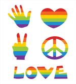 Rainbow Colors Peace and Love artwork