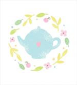 Grungy Teapot Floral Wreath