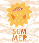 Sun on a Grunge Background