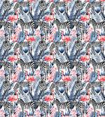 Flamingo with Zebra artwork