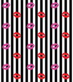 Lipstick Prints on Stripes