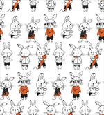 Retro Bunny Rabbits