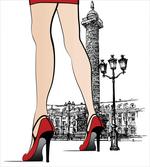 Woman Legs Paris Vendome artwork