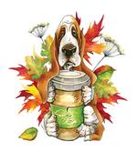 Dog Coffee Autumn Leaf