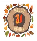 Autumn Theme Vintage Fox