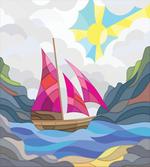 Sun Sail Boat Vitray