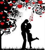 Lovers near Abstract Tree