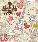 Doodle Eiffel Tower Love