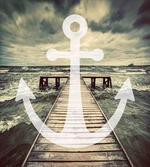 Anchor Ocean Waves