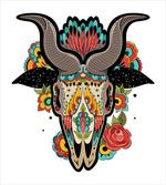 Colorful Skull New Year artwork