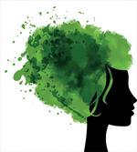 Tree Bushes Green Hair