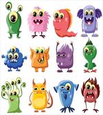 Cartoon Aliens Monsters artwork