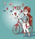Girl with Bike artwork
