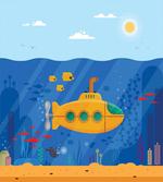 Cartoon Underwater Life