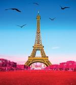 Abstract Grass Eiffel Tower
