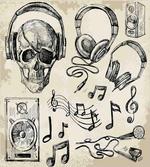 Music Hipster Skull