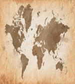 Vintage Earth Continents