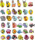 Funny Cartoon Animals Set