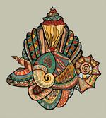 Abstract Seashell Art