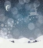 Snowy Landscape at Night