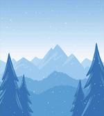 Snow Mountains Trees