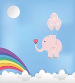 Elephant Rainbow Sky