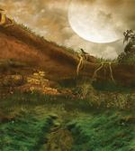 Valley with Full Moon