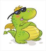 Funny Dino Cartoon Character