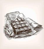 Chocolate Bar Food Sketch