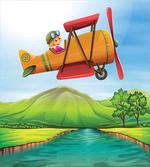 Kid on a Biplane River