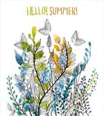 Watercolor Fern Branch