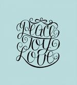 Peace Love Joy Lettering