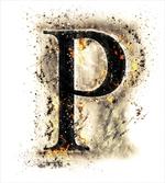 P Sign with Embers