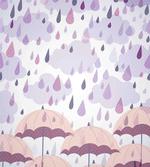 Pink Umbrellas Rain artwork