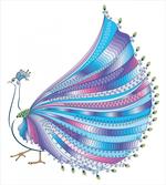 Stylized Peacock Feather