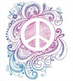 Peace Sign and Swirls artwork