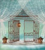 Old Gate and Curtain