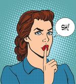 Top Secret Silence Retro Woman
