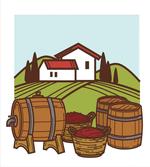 Retro Vineyard Harvest
