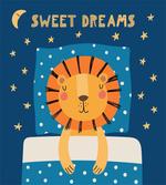 Sleeping Sketched Lion King artwork
