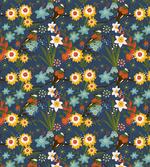 Vintage Birds Blossoms Art