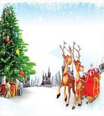 Snowy Village Sleigh Tree